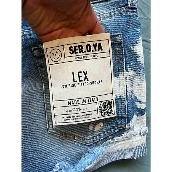 SER.O.YA LEX LOW RISE SHORTS, BLEACHED, DISTRESS, OLYMPIA BLEACHED - Picture 9 of 10